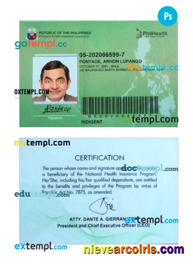 Philippines health insurance card